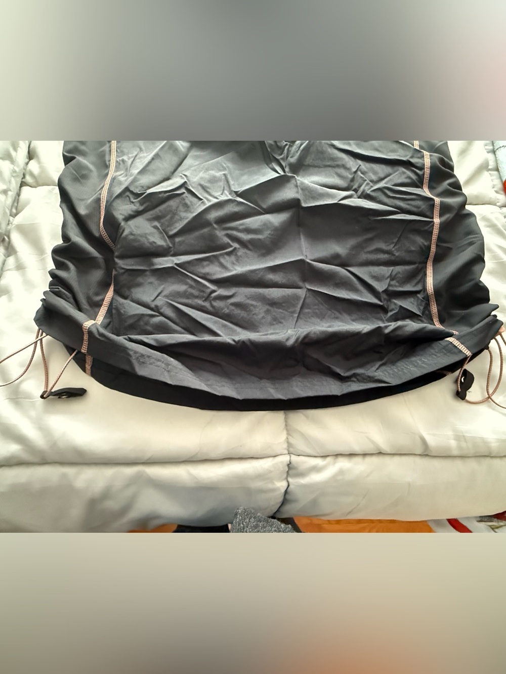 Adidas Drawstring Jogger Parachute Cream/ Pink Stitching SKIRT. Brand New! - Picture 9 of 12
